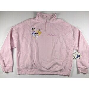 Disney Parks x Stoney Clover Lane Disneyland Pink 1/4 Zip Pullover XL NWT 2025
